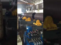 Перемещение на рельсах сварка вращающаяся роликовая кровать / передвижной сварный ротатор video