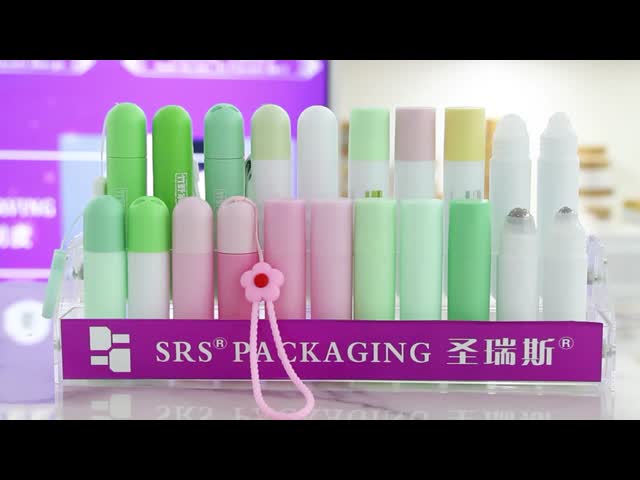 18ML 20ML 25ML Empty Plastic Roll On Bottle Custom Color Options With Lanyard Design Keychain Cap