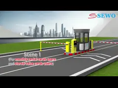 Система контроля доступа к билетам на парковке Бом-барьер с стальным закаленным стеклянным корпусом video