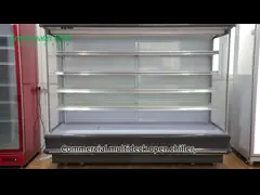 Led Light Multideck Open Chiller Cabinet For Fresh Fruit And Vegetable
