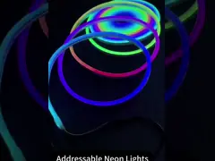 Addressable Rgb LED Neon Light 12v 8 * 16led Silicone Flexible Cuttable