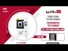 Ксеноновая дуговая камера для текстиля ISO 105 B02 Стандартный диапазон температуры полного спектра RT+10°C~80°C Испытательное оборудование video