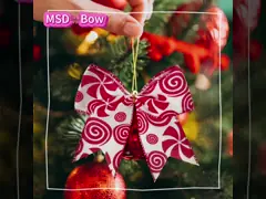 Сверкающая ленточная лука для вечеринки, самоклеящаяся подарочная коробка луки для рождественского украшения video