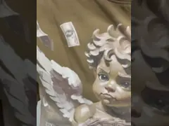 400 грамм толстый воротник вышивка падает плечо сверхразмерная белая коробка подрезанная футболка мужчины video