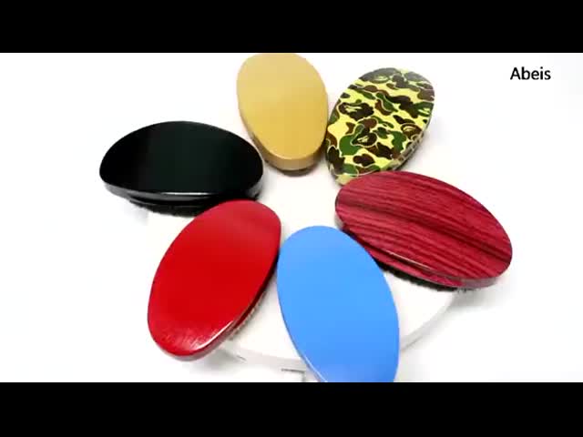 Ом Custom Wave Hair Brush Для 360 деревянной ручки натуральный дикий кабак Бристл