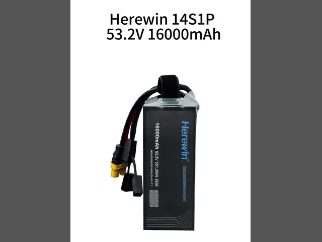ハリーウィン 農業用ドローン バッテリー 16000mAh 14S 53.2V 25C UAV用のリポソフトパック バッテリー