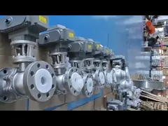 Высокотемпературный жесткий герметичный шаровой клапан Электрический двухчастный промышленный шаровый клапан для очистки воды video