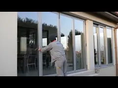 Европейский стиль низкий порог Upvc французские двери для декорации жилья video