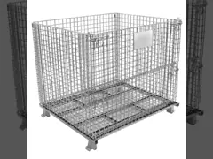 Silver Wire Mesh Cage For Storage With Customizable Hole And Wire Diameter