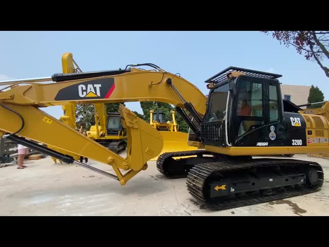 Cat 320 Excavator 20 Ton Used Caterpillar 320D2 Crawler Excavators для продажи видео