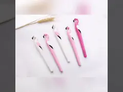 Flamingo Shaped 0.5mm Plastic Gel Pen Advertising Gifts Neutral Pen Small Prizes