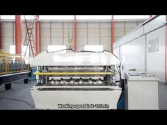 Machine de formage à rouleaux de carreaux de toiture ondulée à double couche à grande vitesse avec diamètre d'arbre de 75 mm