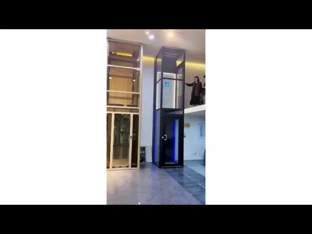 Tipo de elevadores de plataforma de escritório de tração de 500-1000 kg de capacidade, engrenagem e sistema de tração do motor