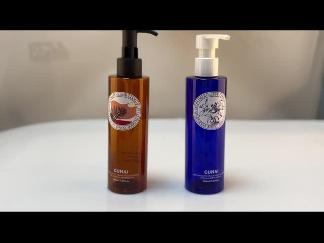 Бутылки круглого Recyclable ЛЮБИМЦА 200ML пластиковые косметические для масла для тела масла волос видео