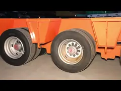 Customized Steel Heavy Loading Low Flat Bed Truck Trailers For Crane Transportation