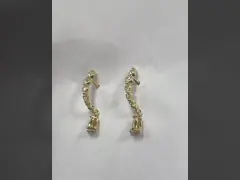 10MM Pearl Cubic Zirconia Dangle Earrings OEM CZ Dangle Drop Earrings