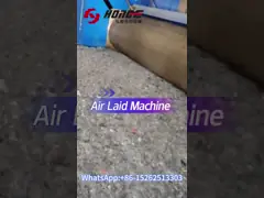 máquina no tejida de 1000kg/H Airlaid, aguja que perfora la cadena de producción sentida mal hecha video