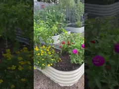 4*2*2.6 Ft Galvanized Raised Garden Bed With Legs Drainage Holes For Backyard