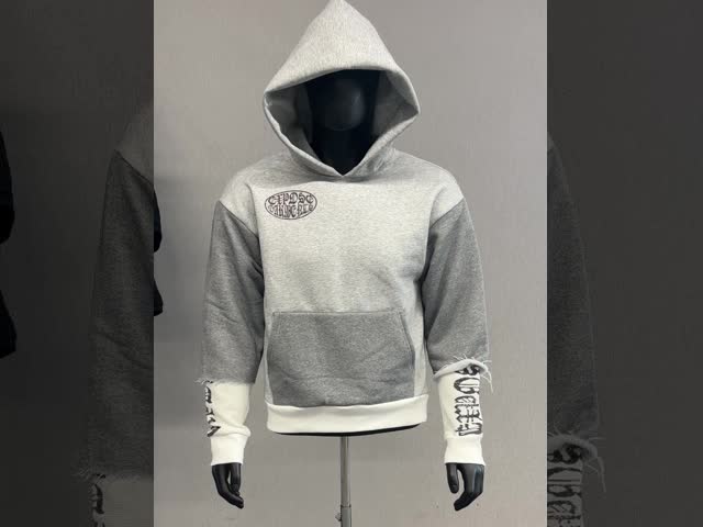 カスタム 100% 綿 フランステリー 重量 500gm オーバーサイズのジップアップ ヴィンテージ フーディ 男性 フーディ