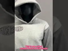 Custom 100% Cotton French Terry Heavyweight 500gsm Oversized Zip Up Vintage Hoodie Men patchwork Hoodies