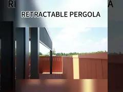 Customized Frame With Aluminium Alloy 6063 and IP67 Testing Motor Louver Blades Retractable Roof Pergolla