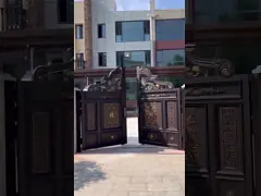 Алюминиевые закрытые двери подъезда внешние раздвижные двери для китайского квадратного порошка покрытого video