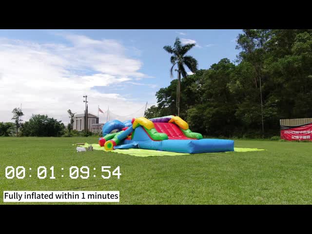 Kids Outdoor Party Inflatable Obstacle Bounce House With Slides , Ball Pit , Climbing , Obstacles , Blower