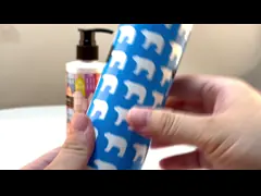 Сожмите ярлык декоративный пластиковый шампунь разливает длинную тонкую круглую бутылку по бутылкам 250ML video