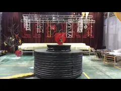 Heavy Duty Rotating And Lifting Stage System With Black Steel Construction