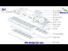Industrial Lighting Fixture Linear Highbay Lamp High Bay Light IP66 Waterproof Outdoor Indoor 100W-400W Gas Station