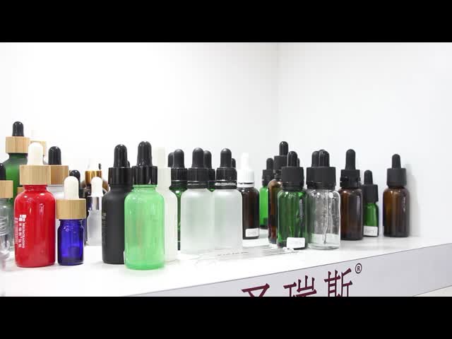 Fragrance Oil Empty Glass Dropper Bottles With Glossy Rubber Screw Cap