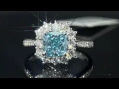 Блю Лаборатория выращенные бриллиантовые кольца 1.29кц подложка резка синтетический бриллиантовый подарочный кольцо для женщин video