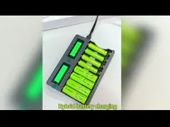 LCD Display Smart Rechargeable Battery Charger With 8 Slots For AA / AAA NiMh NiCd