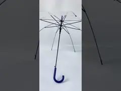 23inches 8K Colorful Umbrella Handle Colorful Frame Transparent Rain Umbrella video