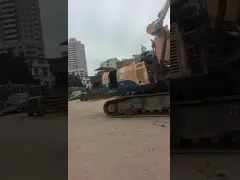 Строительство большого диаметра отверстия вращающейся буровой установки с дизельным источником питания video