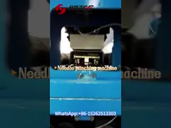 игла 3м пробивая не сплетенную производственную линию ткани для волокна ЛЮБИМЦА/ПП video