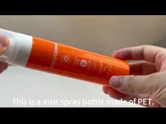 100ML Empty Cylinder Cosmetic Spray Bottle Plastic PCR PET R-PET Material