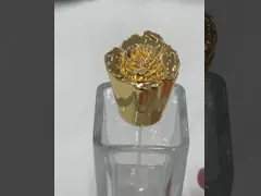 Цинковый сплав с цветочной формой, капсулы для парфюмерных бутылок, крышки для парфюмерных бутылок с индивидуальным логотипом video