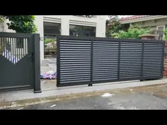 Настраиваемые пользовательские алюминиевые ворота универсальность в высоте черные алюминиевые подъездные ворота video