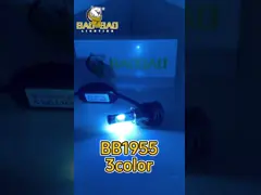 Blau Weiß Gelb Blitz Metallobjektiv Motorrad Scheinwerfer LED-Glühlampe