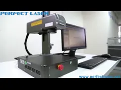 Tabletop Mini Fiber Laser Marking Machine 10 20 Watt For Metal / Plastic Marking