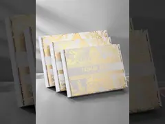 Customized Luxury Glossy Gold Printed Transport Paper Box For Mailing Gifts Cosmetics Clothing Packaging