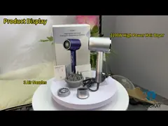 Профессиональный высокоскоростной электрический сушилка для волос с отрицательными ионами с высокой мощностью 2400 Вт video