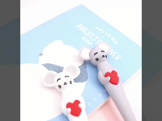 Creative Cartoon Little Mouse Silicone Gel Pen 0.5mm Needle Tube Neutral Pen