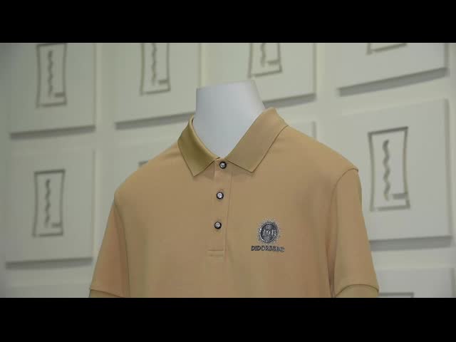 高弾性 透気 オーダーメイド ポロシャツ 男性服用 刺身 ロゴ