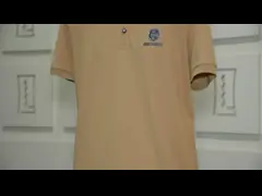 Высокая эластичность дышащие настройки поло рубашки с вышитой логотипом для мужской одежды video