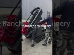 Small Rubber Crawler Solar Pile Driver Single Pump 1m - 30m Borehole Depth