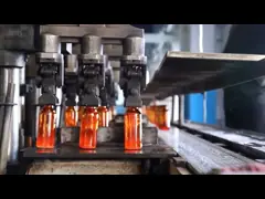 10ml Mini Empty Round Amber Glass Bottle With Steel Ball Child Proof Cap For Essential Oil