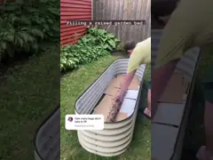 2×2×0.67ft оцинкованные поднятые садовые кровати на открытом воздухе для садоводства овощи Цветы video