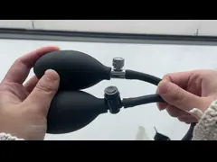 Пневматический насос сфигмоманометра воздуха резиновый с наддувом металла и пластиковых клапанов ручным взрослого насоса video